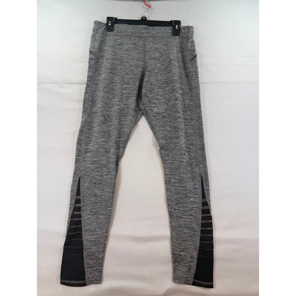 Champion Duo Dry Gray Heathered Mesh Leggings Womens XXL Zipper Pocket B9593-QRX